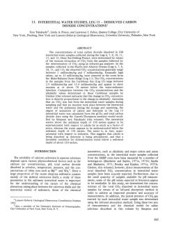 13. Interstitial Water Studies, Leg 15, Dissolved Carbon Dioxide