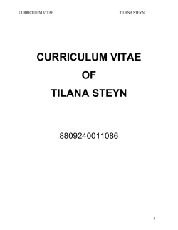 curriculum vitae