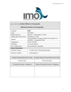 propuesta - Instituto Milenio de Oceanograf&iacute;a (IMO)