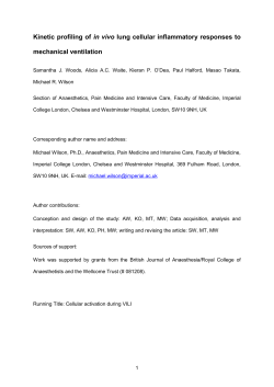 Kinetic profiling of in vivo lung cellular inflammatory