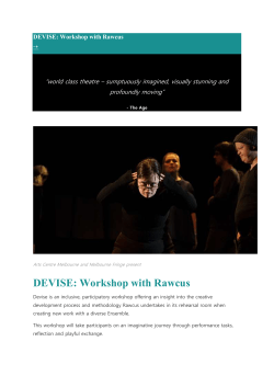 DEVISE: Workshop with Rawcus