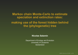 Markov chain Monte-Carlo to estimate speciation and
