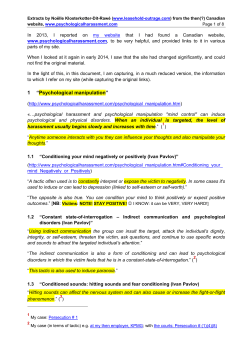 Criminal Psychological Harassment