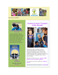 Jessica is June`s Teacher of the Month!