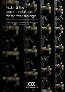 Making the commercial case for battery storage