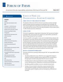 forum of firms and transnational auditors committee