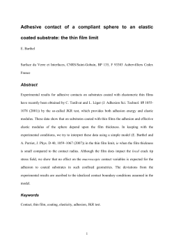 Adhesive contact to elastic coatings : the thin film limit