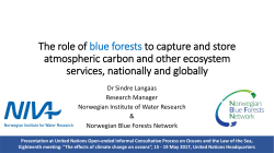 The role of `blue forests` to capture and store atmospheric carbon