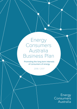 Energy Consumers Australia 2016
