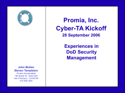 SPAWAR Internal Briefing Template - Cyber-TA