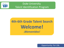 4th-6th Grade Talent Search Welcome!