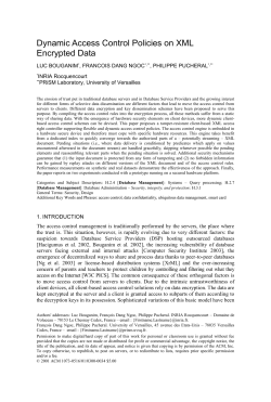 Dynamic Access Control Policies on XML Encrypted Data