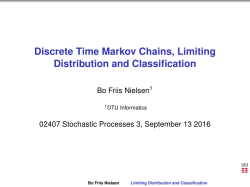 Discrete Time Markov Chains, Limiting Distribution and Classification