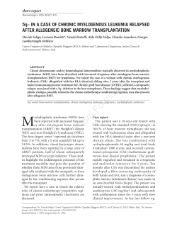 5q-in a case of chronic myelogenous leukemia relapsed after