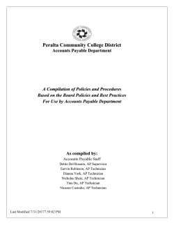 Accounts Payable Procedures Manual