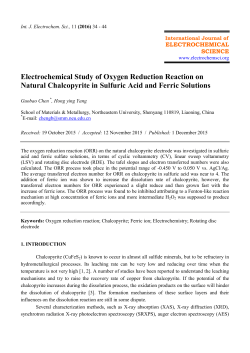 Electrochemical Study of Oxygen Reduction Reaction on Natural