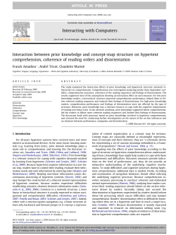 Interaction between prior knowledge and concept