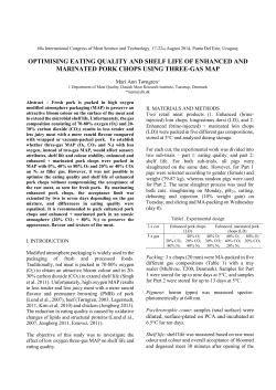 optimising eating quality and shelf life of enhanced and marinated