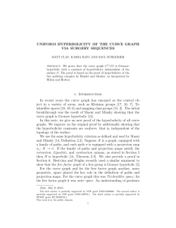 UNIFORM HYPERBOLICITY OF THE CURVE GRAPH VIA
