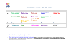 0. Time table and activitySummer Term 2016-17