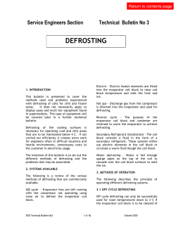 Defrost - Institute of Refrigeration