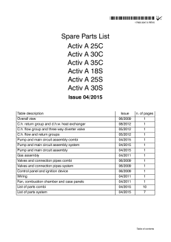 Spare Parts List Activ A 25C Activ A 30C Activ A 35C Activ A