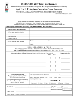 ISEPS/COS 2017 Joint Conference