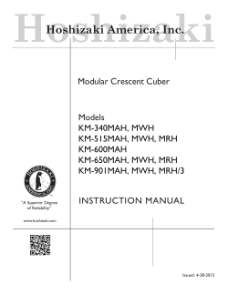 Manual - hoshizaki