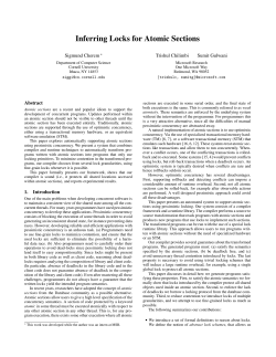 Inferring Locks for Atomic Sections