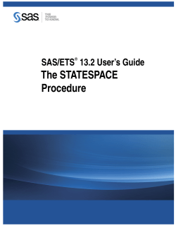 The STATESPACE Procedure