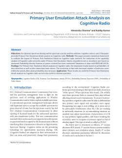 Primary User Emulation Attack Analysis on Cognitive Radio