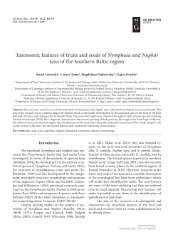 Taxonomic features of fruits and seeds of Nymphaea