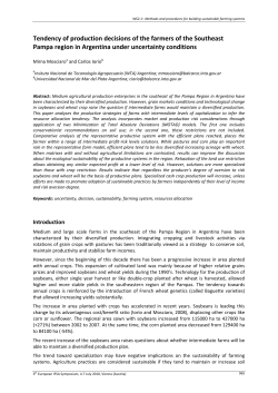Tendency of production decisions of the farmers of the Southeast