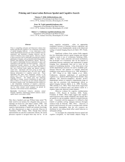 Priming and Conservation Between Spatial and Cognitive Search