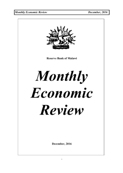 December 2016 Monthly Economic Review