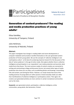 Generation of content-producers? The reading and