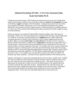 PY 202 Assessment Report (2008)