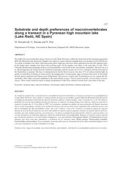 Substrate and depth preferences of macroinvertebrates