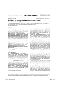 SlideSort: all pairs similarity search for short reads