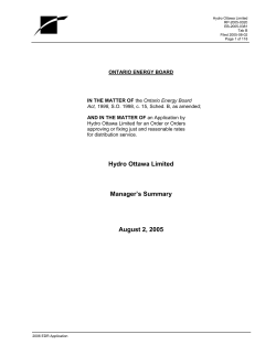 2006 OEB Rate Submission