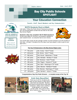 June 2, 2017 - Bay City Public Schools