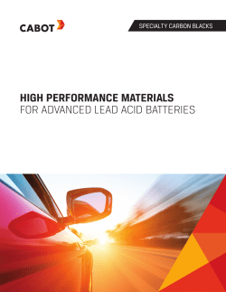 Brochure: High Performance Materials for Advanced Lead Acid