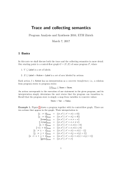 Trace and collecting semantics