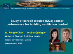 Study of carbon dioxide (CO2) sensor performance for building