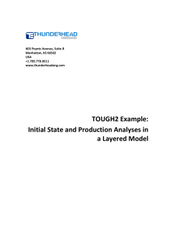 TOUGH2 Example: Initial State and Production Analyses in a