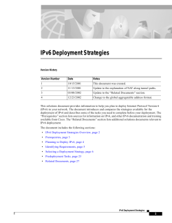 IPv6 Deployment Strategies - Task Force Portuguesa de IPv6