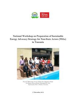 National Workshop on Preparation of Sustainable Energy Advocacy