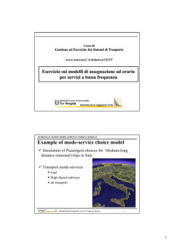 Example of mode-service choice model