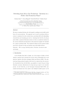 Switching from Oil to Gas Production