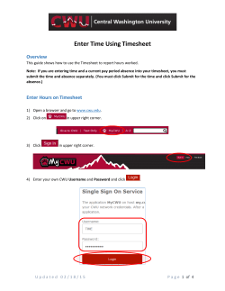 Enter Time Using Timesheet
